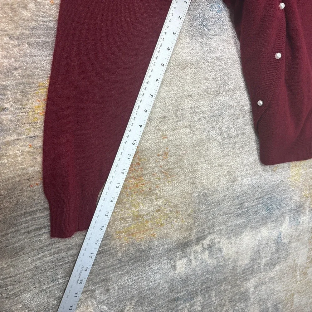 Designers Originals Vintage Burgundy Knit Sweater Cardigan Twinset Size 40 Large